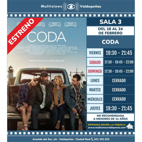 Cartelera Multicines Valdepeñas