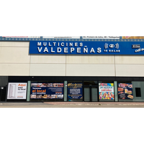 Diseño de vinilos para Multicines Valdepeñas